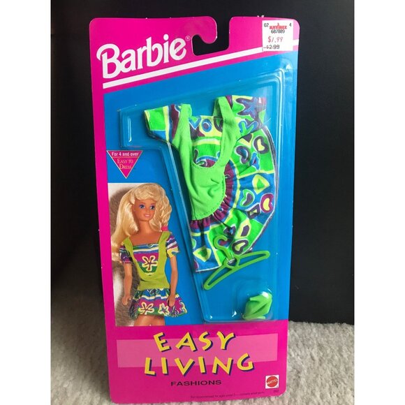 Barbie Easy Living Fashions - Easy To Dress (1991 Arco Toys, Mattel Dress Hanger - Picture 1 of 6